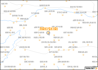 map of Nakiškiai