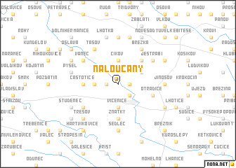map of Naloučany