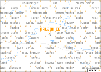 map of Nalžovice