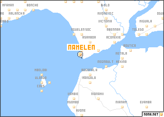 map of Ñamelen