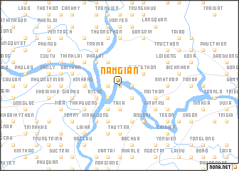 map of Nam Gián