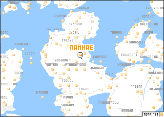 map of Namhae