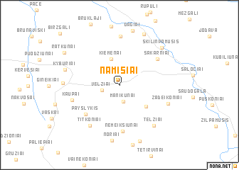 map of Namišiai