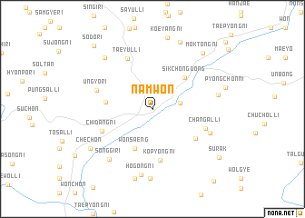 map of Namwŏn