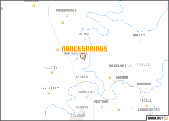 map of Nance Springs