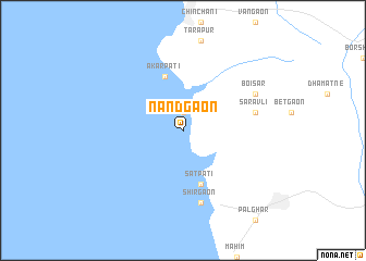 map of Nāndgaon