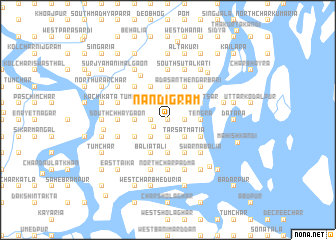 map of Nandigrām