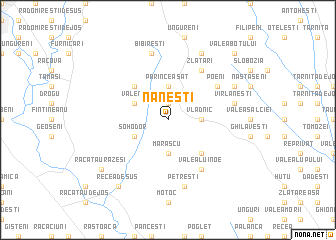 map of Năneşti