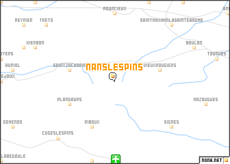 map of Nans-les-Pins