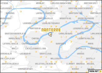 map of Nanterre
