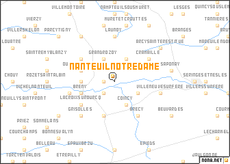 map of Nanteuil-Notre-Dame