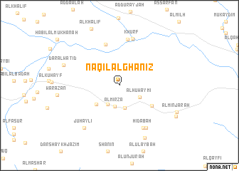 map of Naqīl al Ghaniz