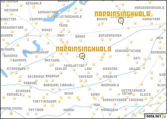 map of Nārāin Singhwāla