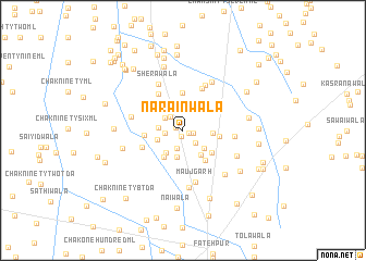 map of Nārāinwāla