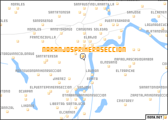 map of Naranjos Primera Sección