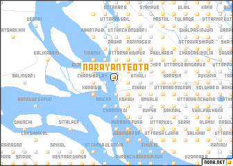 map of Nārāyan Teota