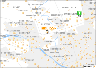 map of Narcissa