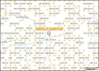 map of Narsinghāpur