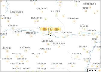 map of Narteikiai