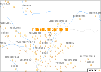 map of Nāşervand-e Raḩīmī