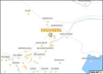 map of Naşīrābād