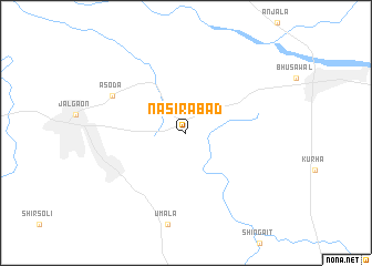 map of Nasīrābād