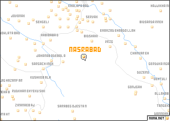 map of Naşrābād