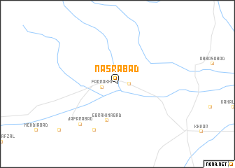 map of Naşrābād