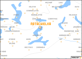 map of Natać Wielka