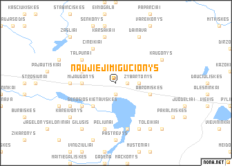 map of Naujieji Migūčionys