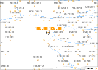 map of Naujininkėliai