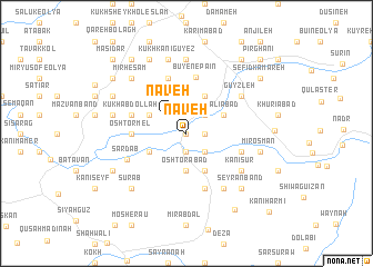 map of Nāveh