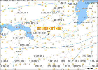 map of Nawāb Kāthia