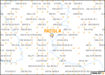 map of Nažidla
