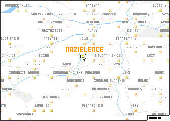 map of Nazieleńce