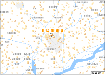 map of Nāzimābād