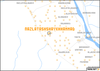 map of Nazlat ash Shaykh Ḩammād