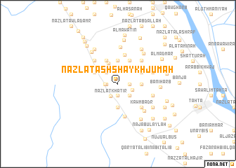 map of Nazlat ash Shaykh Jum‘ah