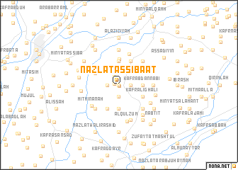 map of Nazlat as Sibā‘āt