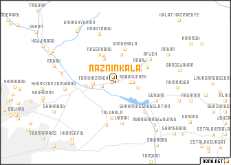 map of Nāznīn Kalā