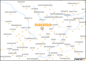 map of Ndakando