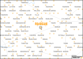 map of Ndiagué