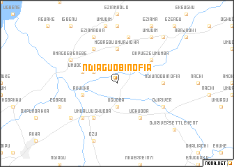 map of Ndiagu Obinofia