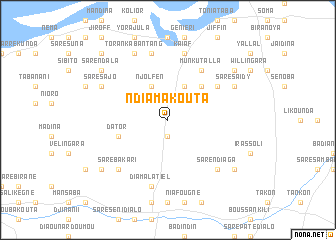 map of Ndiamakouta