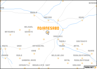 map of Ndiane Sabo