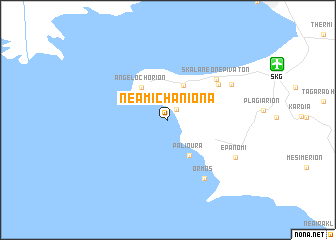 map of Néa Michanióna