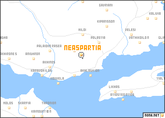 map of Néa Spartiá