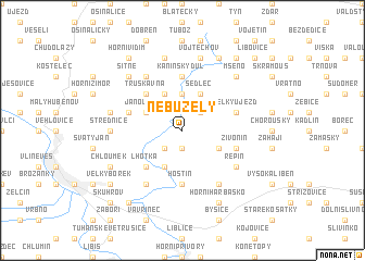 map of Nebužely