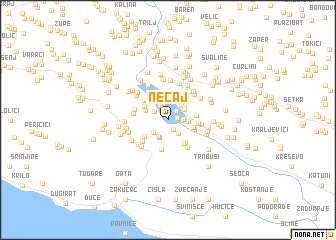 map of Nečaj