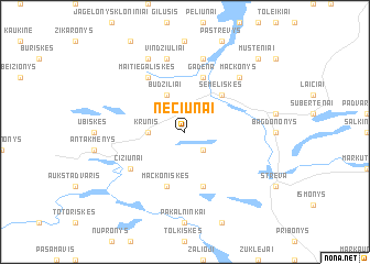 map of Nečiūnai